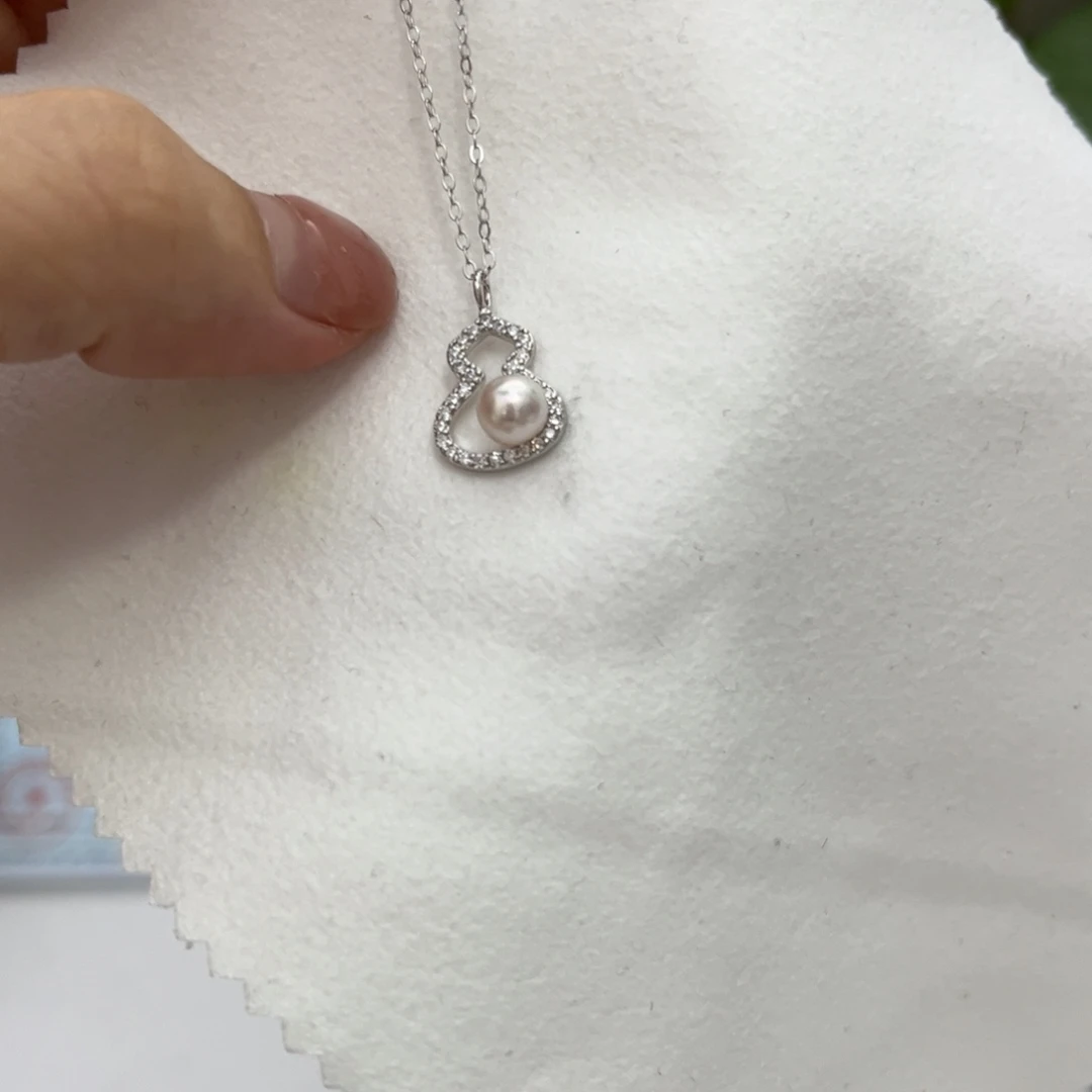 吊坠(不含链)银S925镶嵌海水珍珠