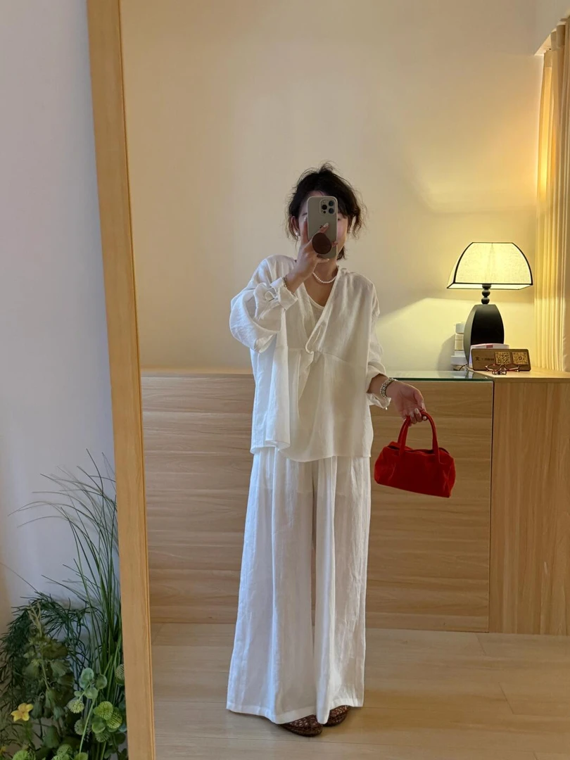 夏日绝美减龄穿搭一整套度假风白色衬衫半身裙套装女2025新款夏季