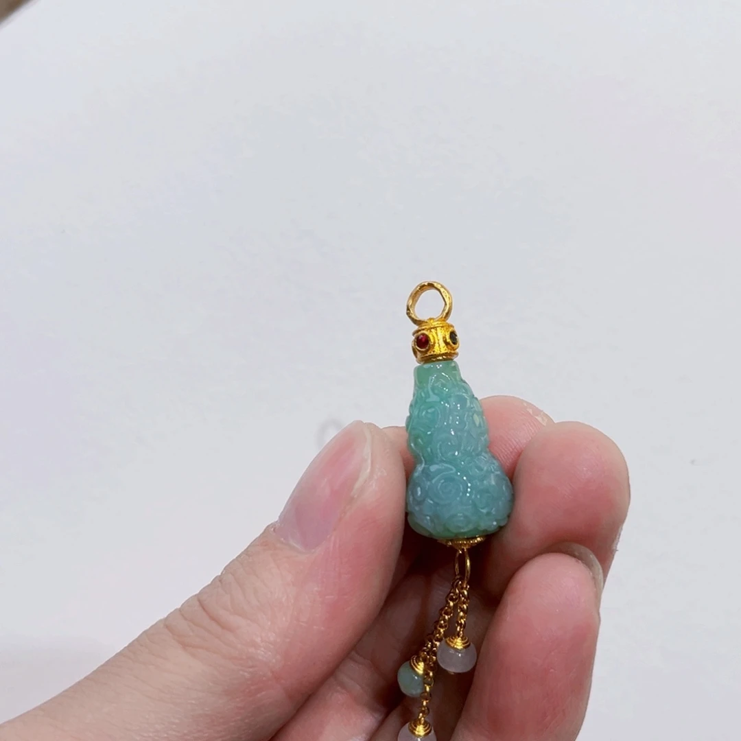 翡翠未镶嵌吊坠(赠链)代编织