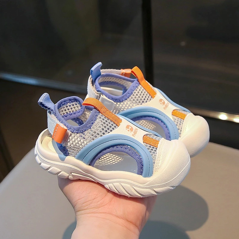 【直播专属】小黄鸭夏男宝宝女儿童凉鞋3-6岁男童女童软底包头鞋