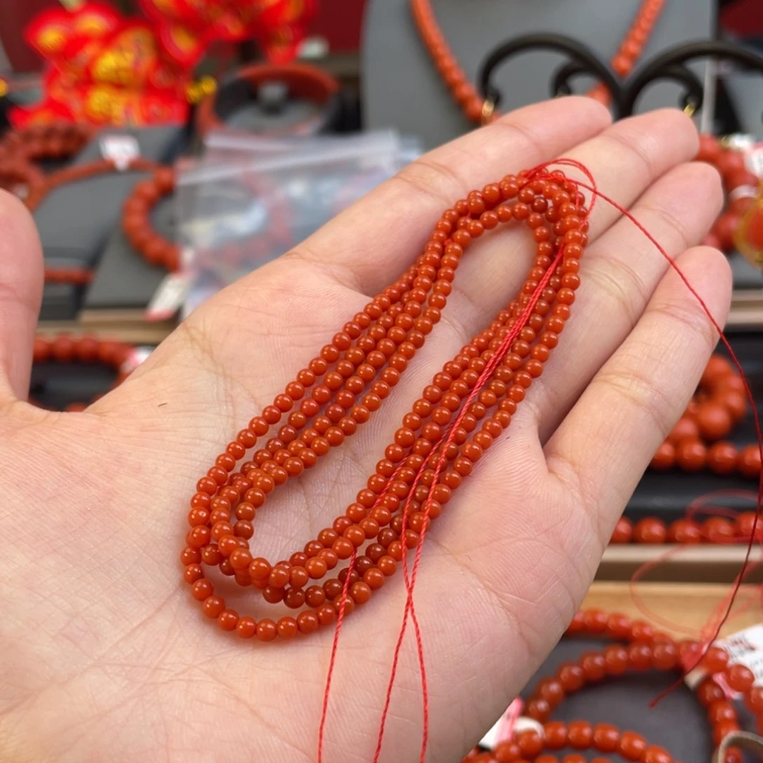 南红玛瑙2+mm 多圈未镶嵌用****0