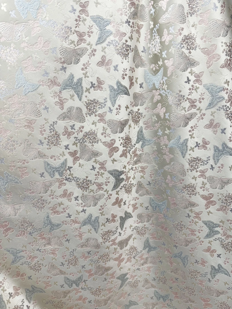 【小蝴蝶织锦缎】织锦缎面料新中式中国风风格布料