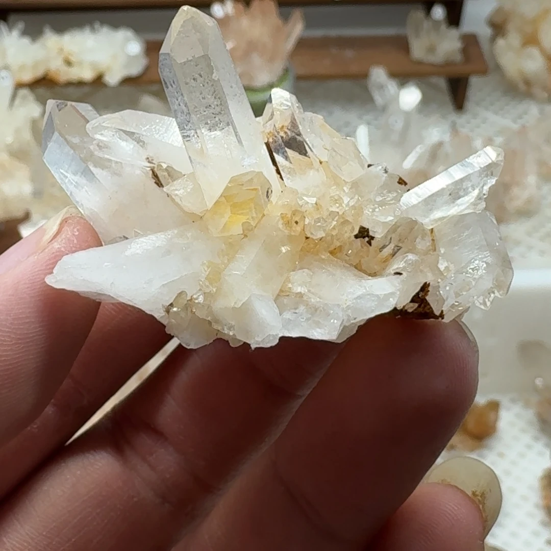 ****银S925镶嵌珠宝半成品水晶