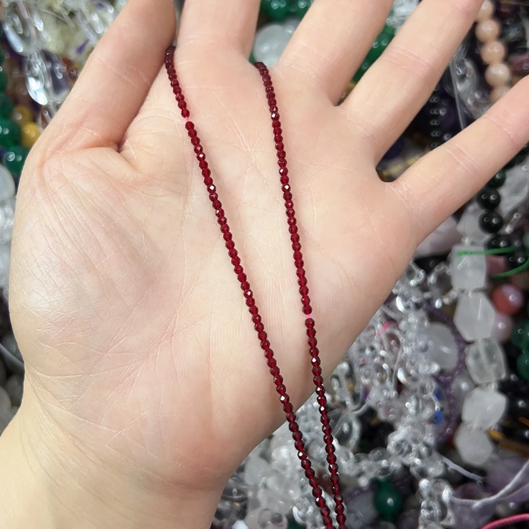 玛瑙/玉髓未镶嵌珠宝半成品，卡2石榴石3条