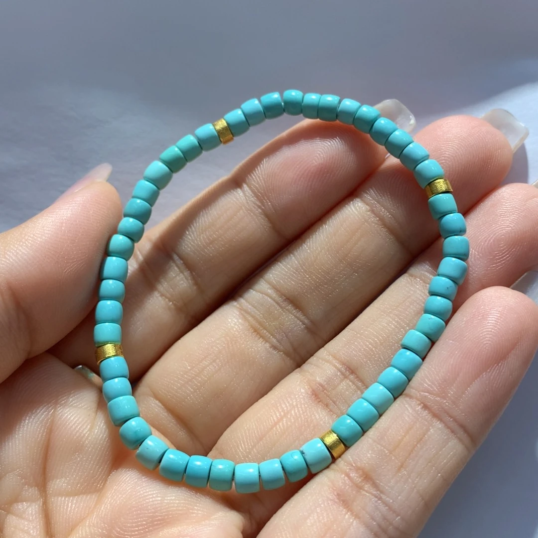 18K金镶嵌绿松石单圈