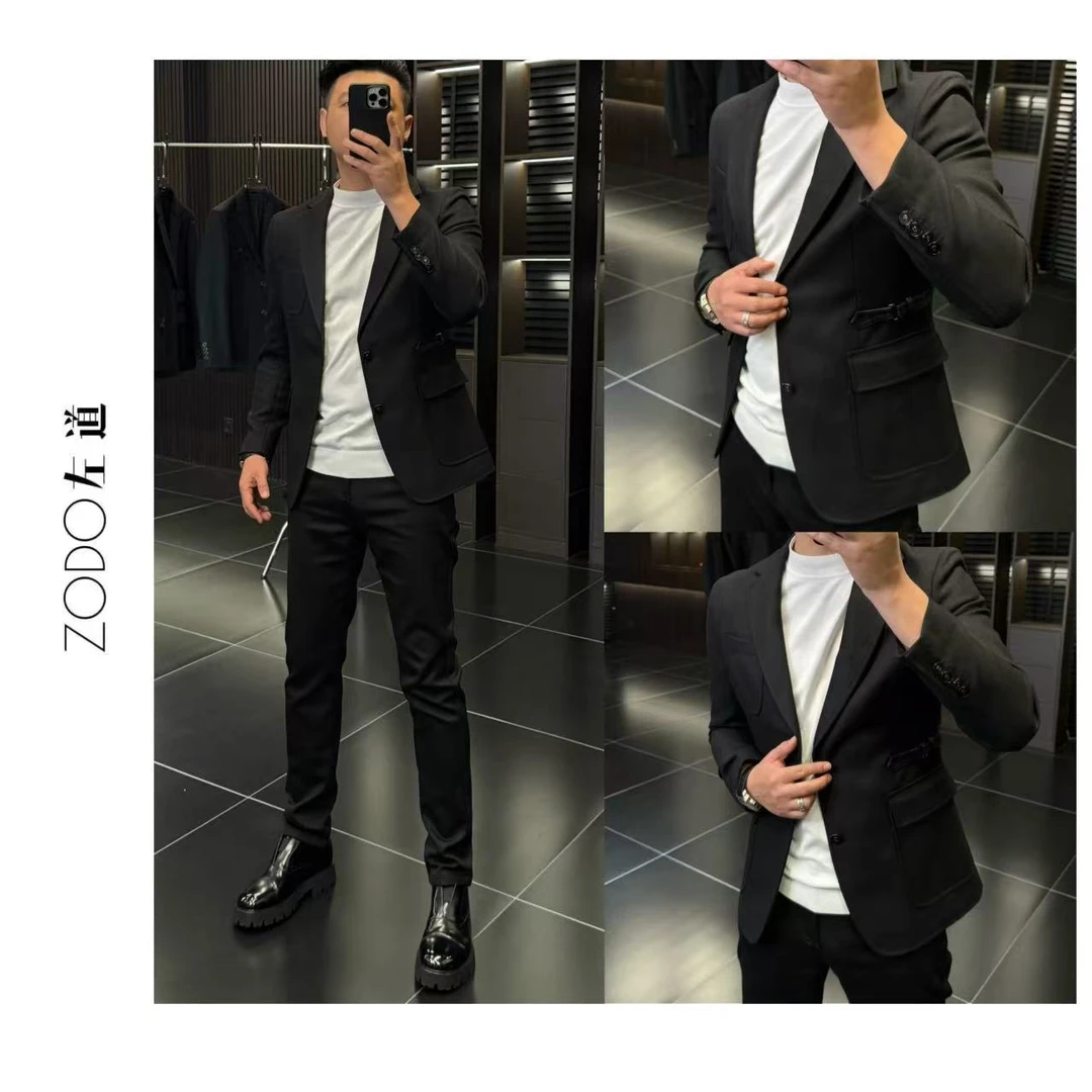 左道｜男士轻奢羊毛混纺精工西服外套46009