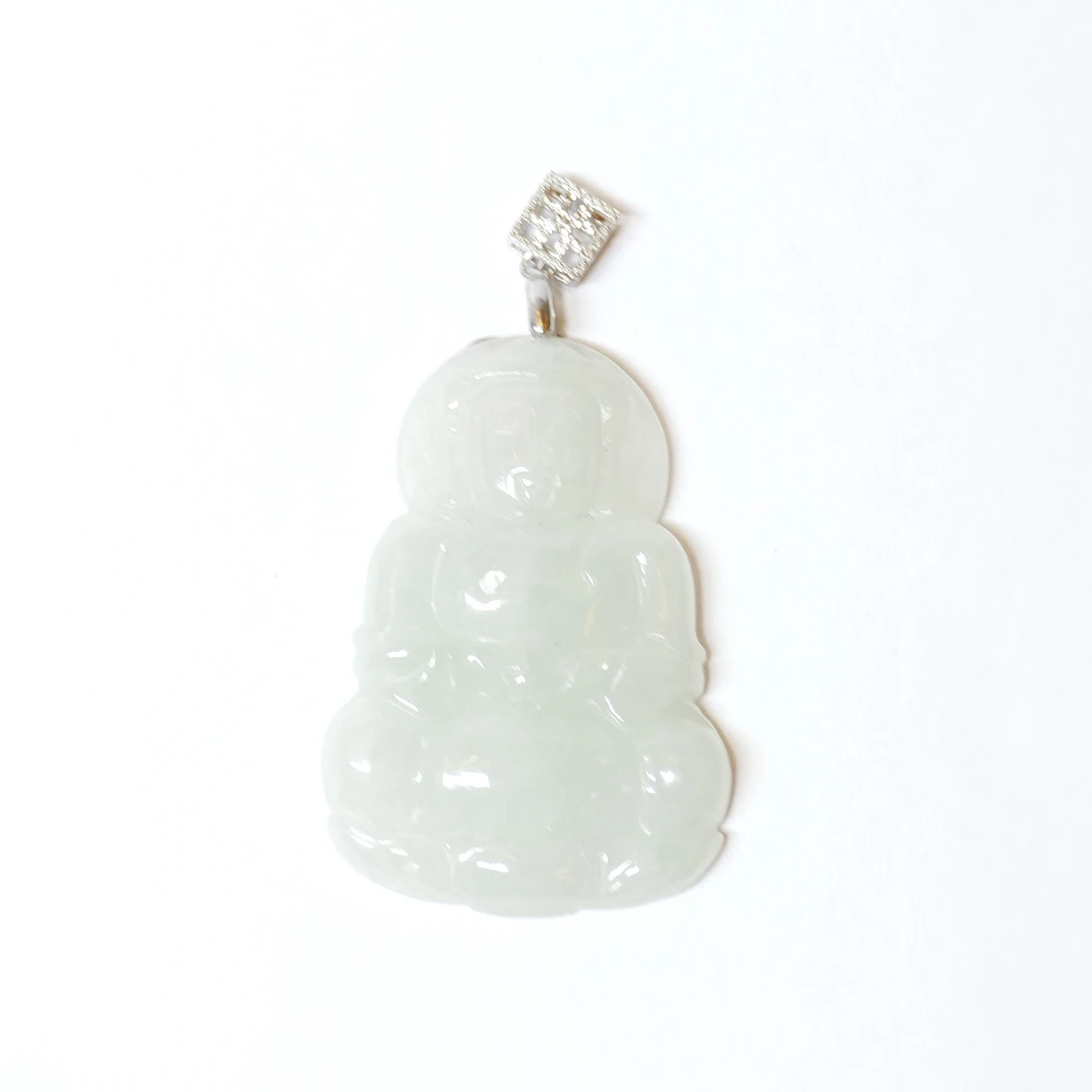 YTW翡翠白色大观音（天然翡翠多样性发货介意勿拍）