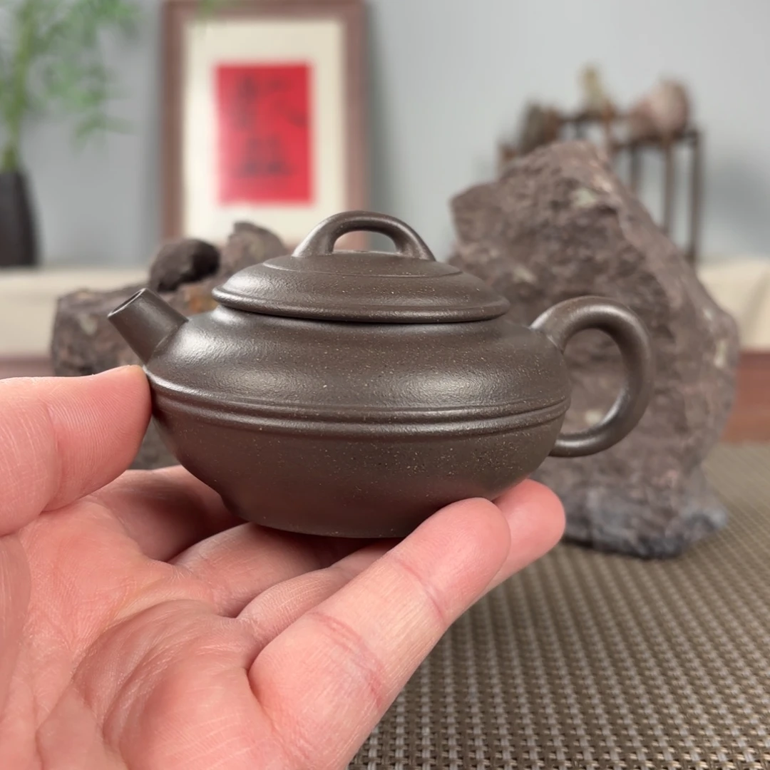 紫砂茶壶青****光黄龙山原矿紫砂壶