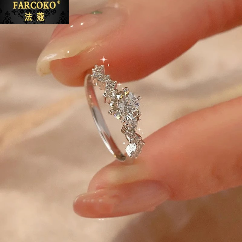 法蔻求婚钻戒女款超闪气质告白结婚戒指送女友老婆生日情人节礼物