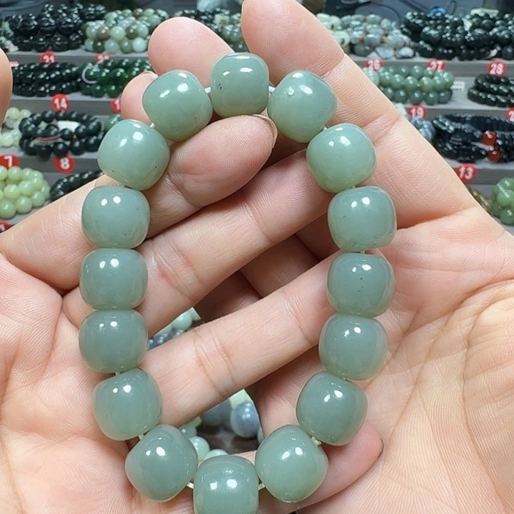 未镶嵌手链和田玉新疆且末蓝青花老型卡14