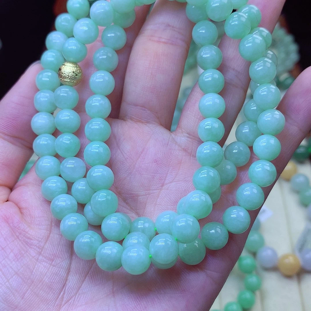 翡翠未镶嵌毛衣链14