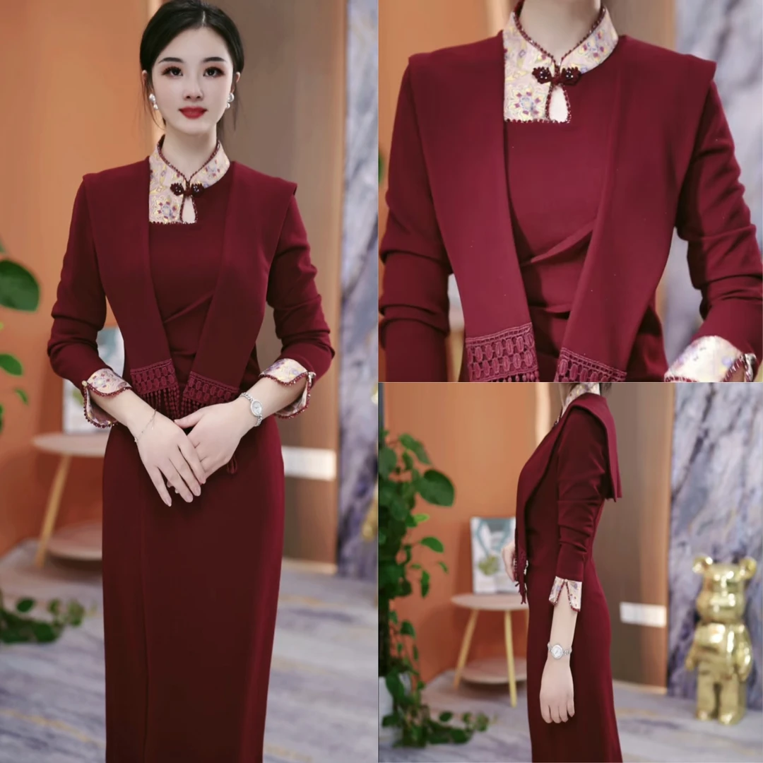 春季新款连衣裙2025春季气质韩版显瘦百搭收腰连衣裙YX25J139款