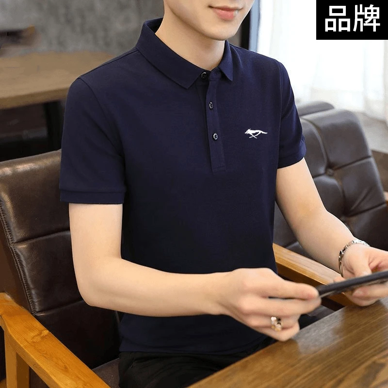 国货品牌仿棉polo衫男士短袖休闲夏季半袖宽松翻领百搭透气