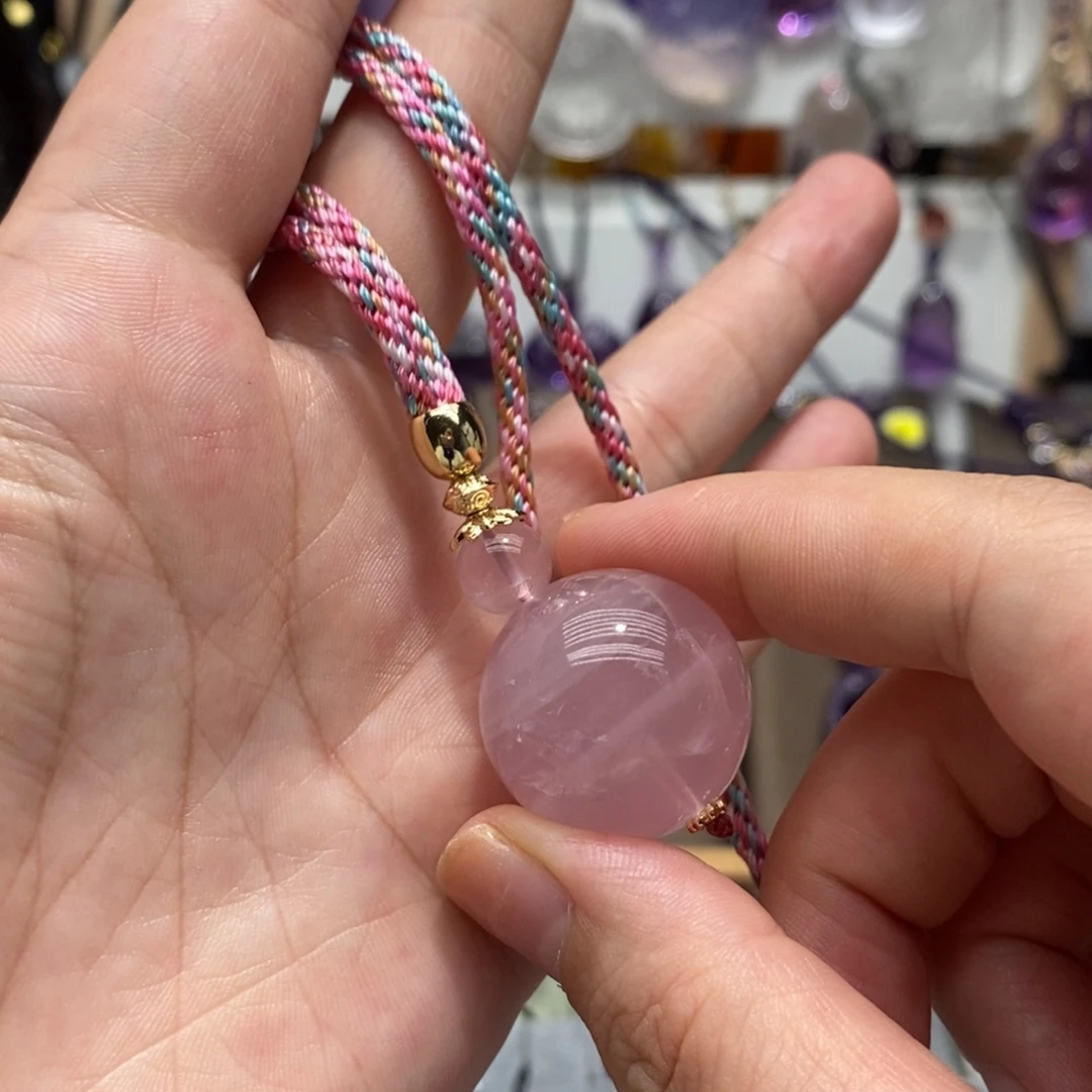 吊坠(赠链)未镶嵌绿水晶粉水晶吊坠