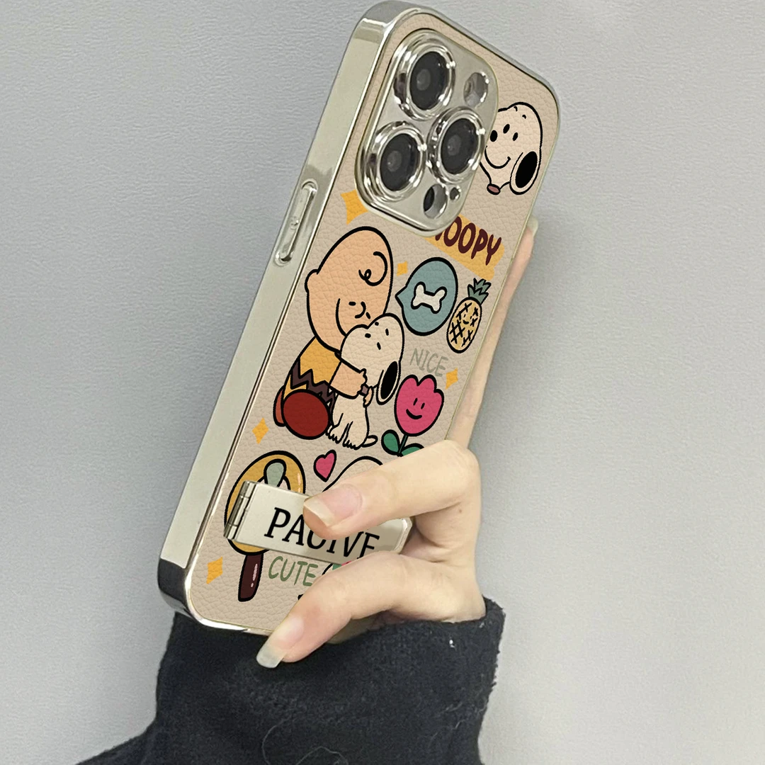 创意史努比适用苹果16ProMax手机壳iPhone华为OPPO小米vivo贴皮套