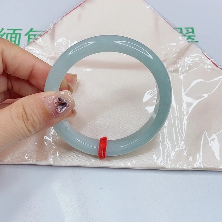 碎***冰未镶嵌手镯翡翠冰胶蓝手镯