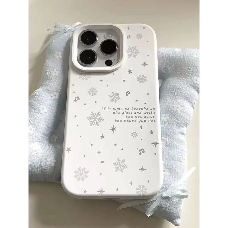 音符雪花适用苹果17手机壳16新款iphone15promax14/13/12/11全包