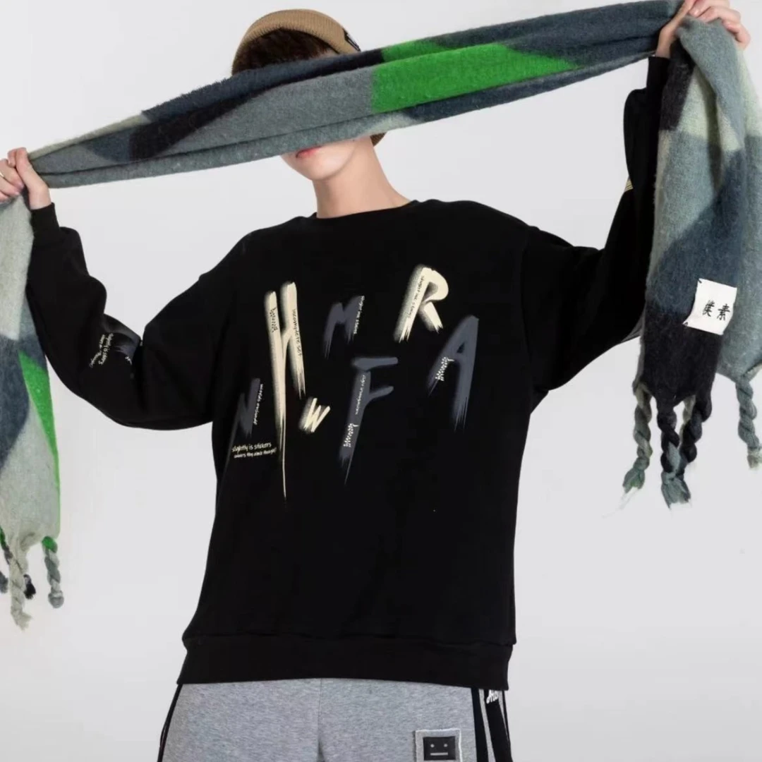 65231高端专享TT加绒卫衣黑色