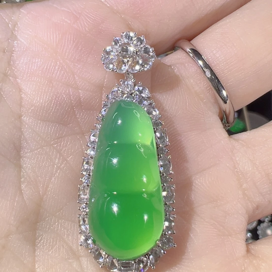 玛瑙/玉髓颈饰银S925镶嵌