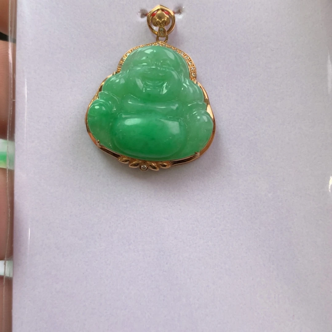 【闪购商品】翡翠颈饰18K金镶嵌翡翠首饰