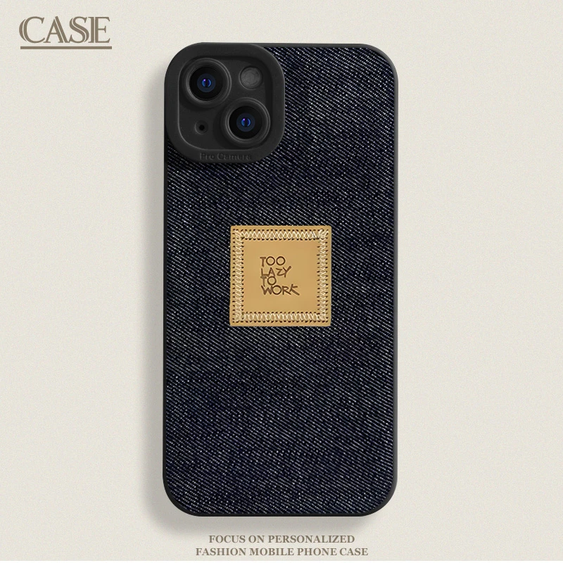 平面复古牛仔适用iPhone17ProMax手机壳16苹果15软14瞳影13磨砂12