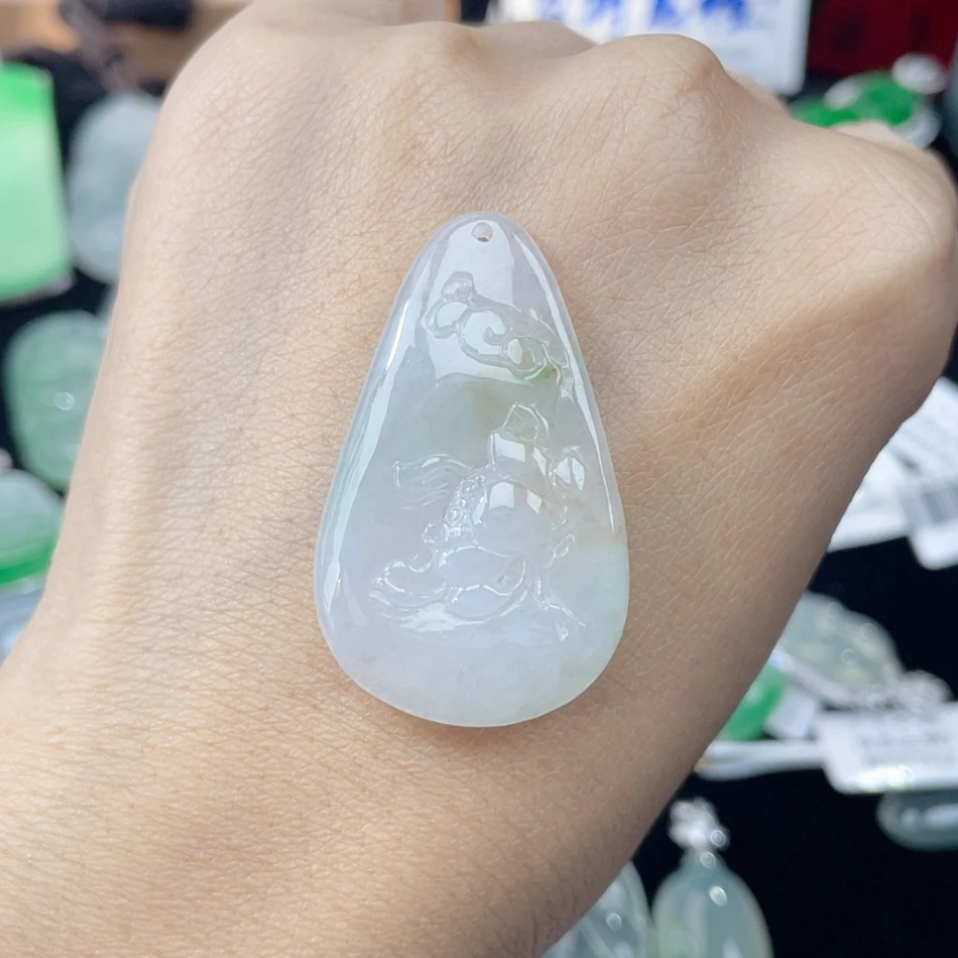 【闪购商品】翡翠颈饰未镶嵌40号 荷花
