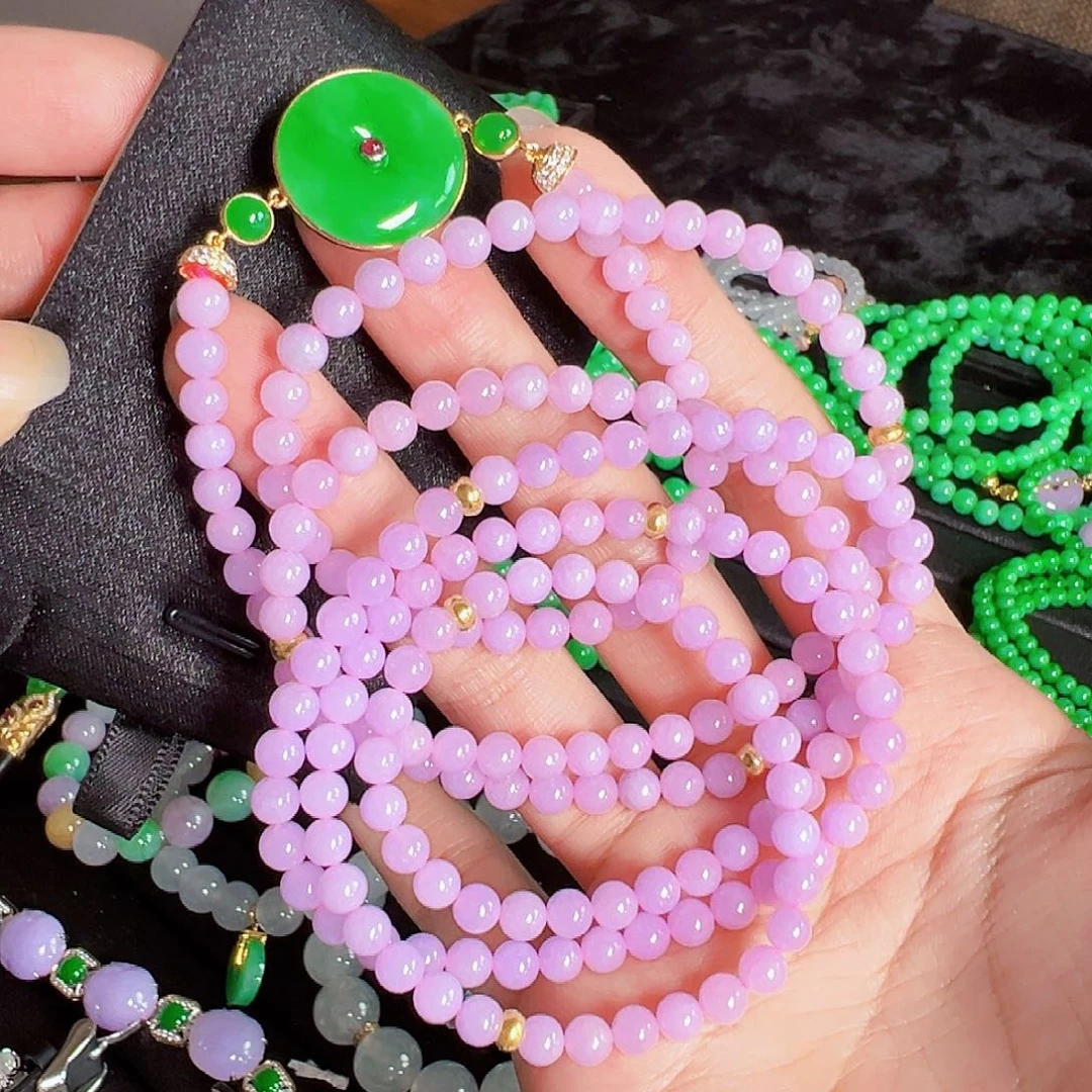 翡翠18K金镶嵌颈饰【新款】签收后24小时鉴赏期