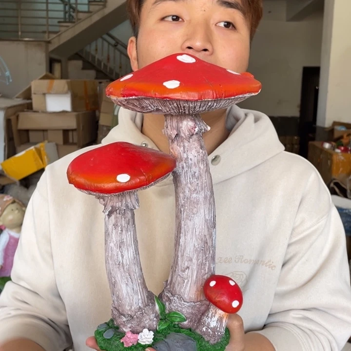 【闪购商品】陶瓷摆件蘑菇摆件