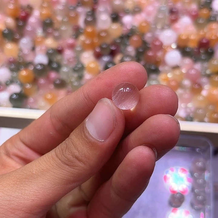 水晶珠宝半成品未镶嵌'****定制通孔不退不换