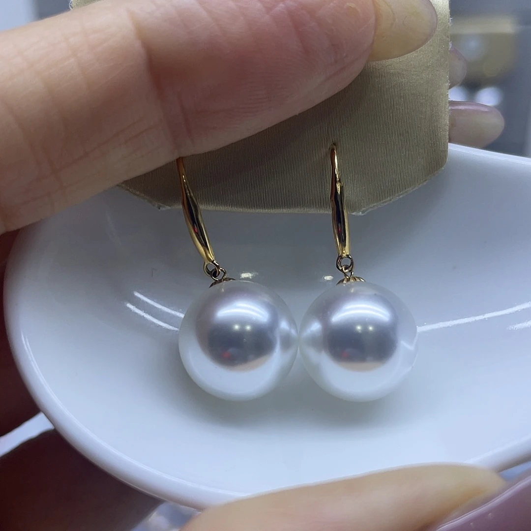 耳饰淡水珍珠18K金镶嵌