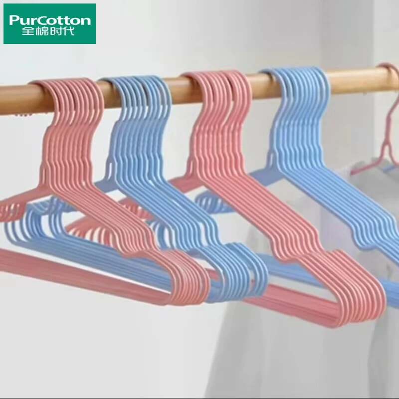 【福利品】10支颜色随机成人衣架防锈防爆晒衣架子无痕晾衣架家用