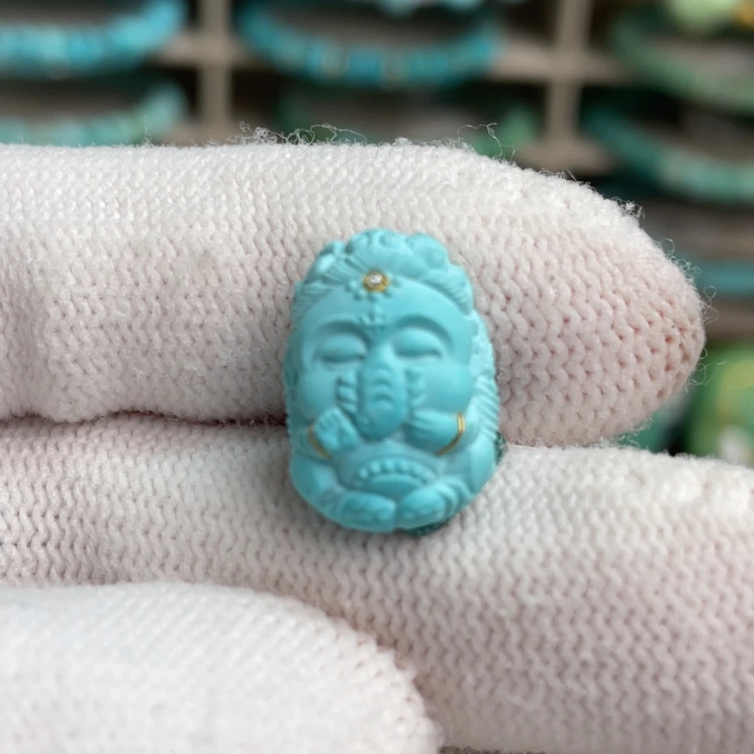 绿松石未镶嵌天使象23