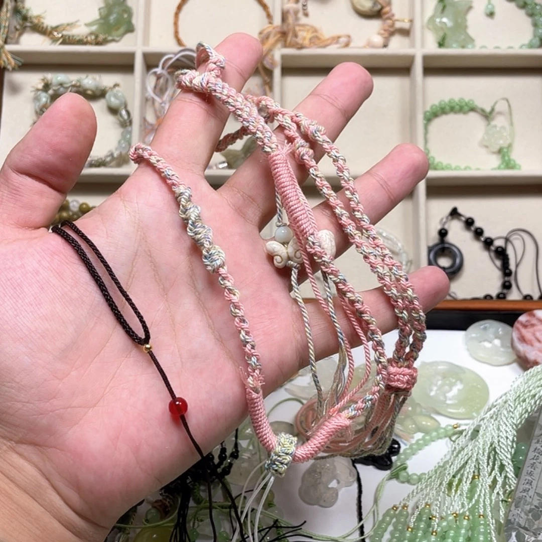 合金蛇纹石玉手链