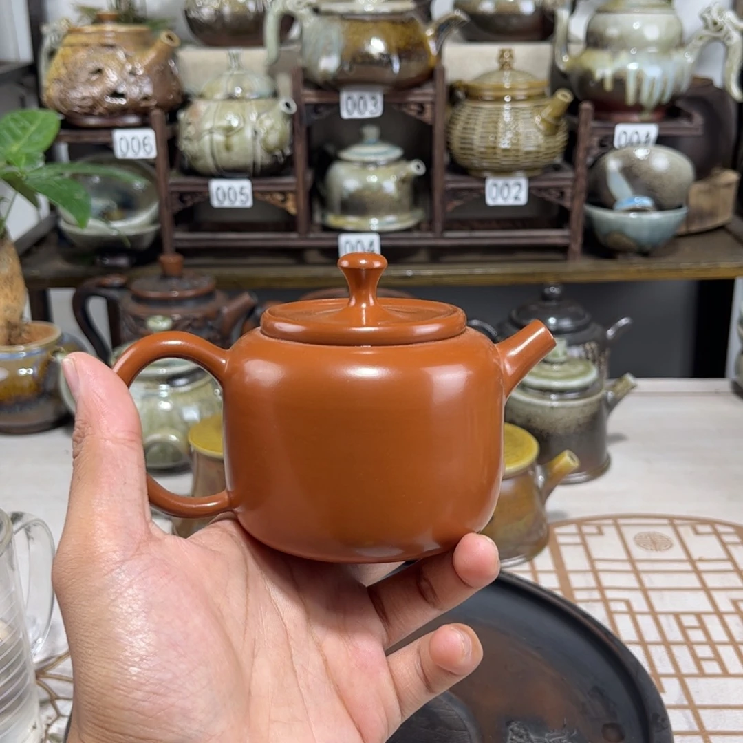 200cc复烧苹果，建水紫陶全手工制作