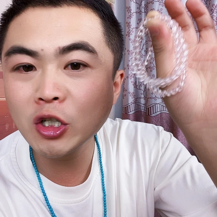 水晶手链银S925镶嵌白水晶手链