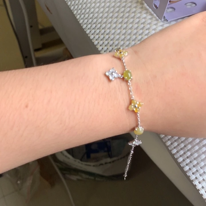 翡翠银S925镶嵌戒指手链