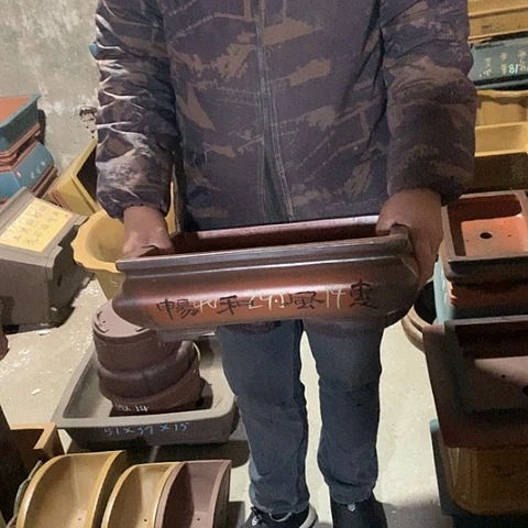 紫砂花盆手工制作