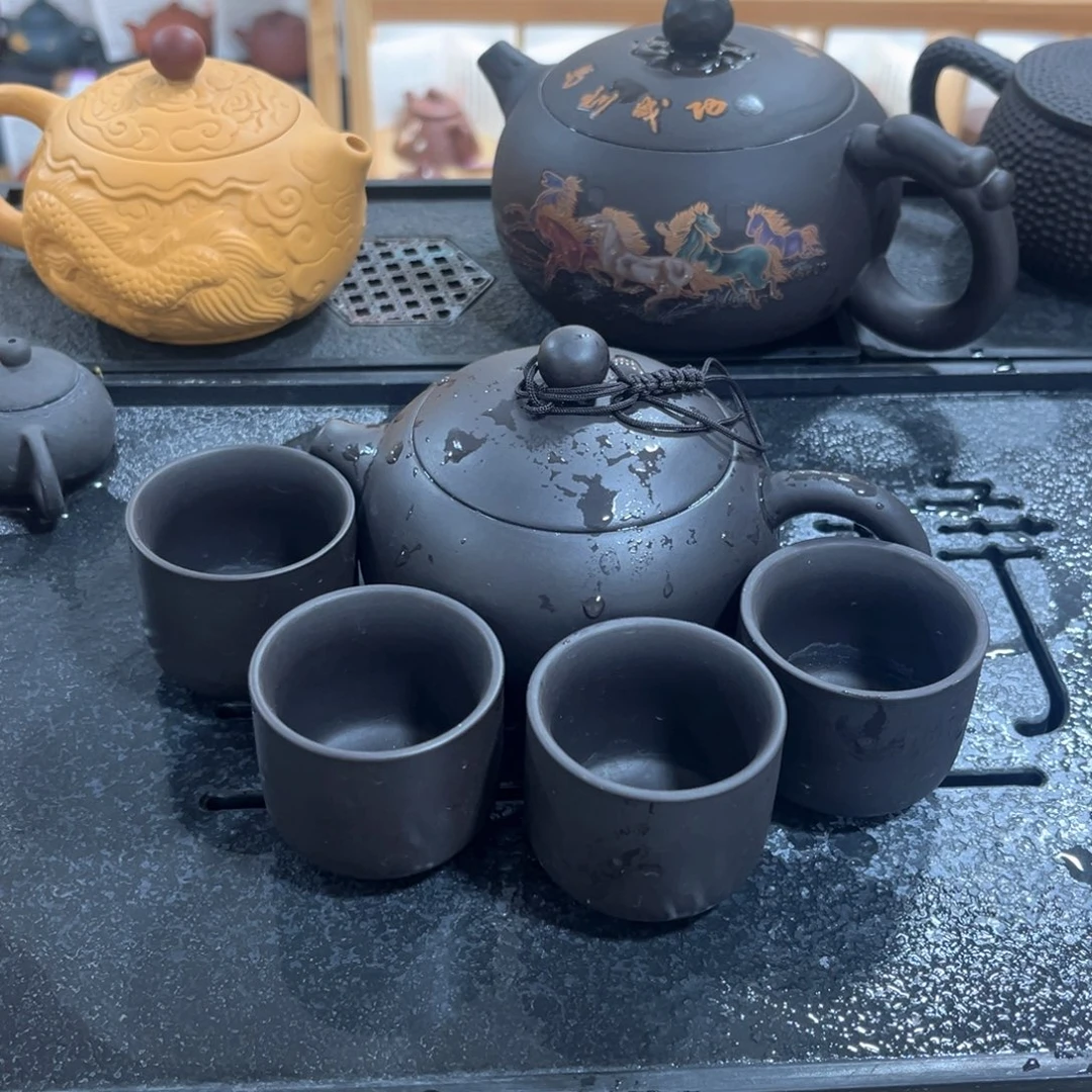 紫砂茶杯一壶4杯123