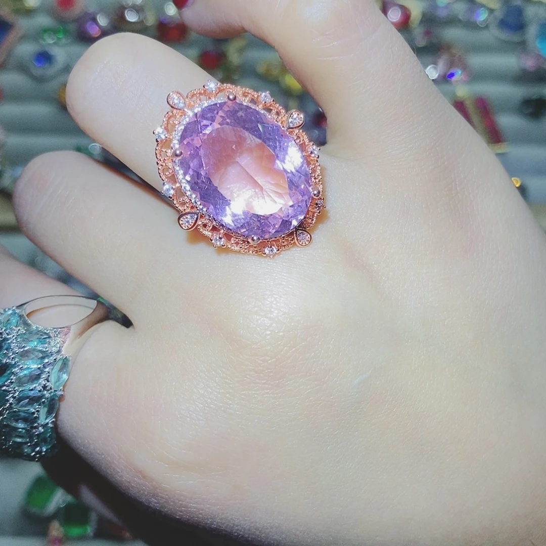 【闪购商品】芙蓉石戒指银S925镶嵌