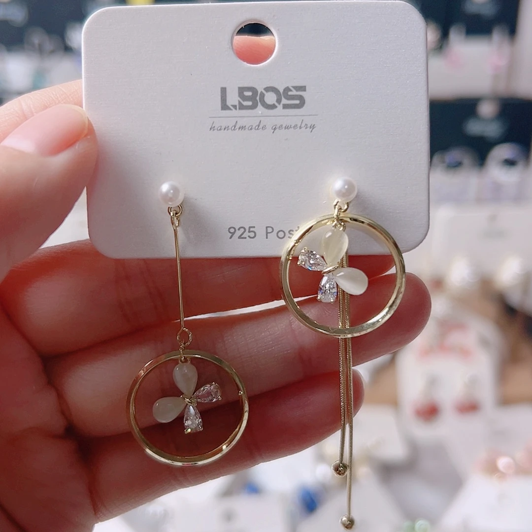 琉璃纯铜合金耳环的