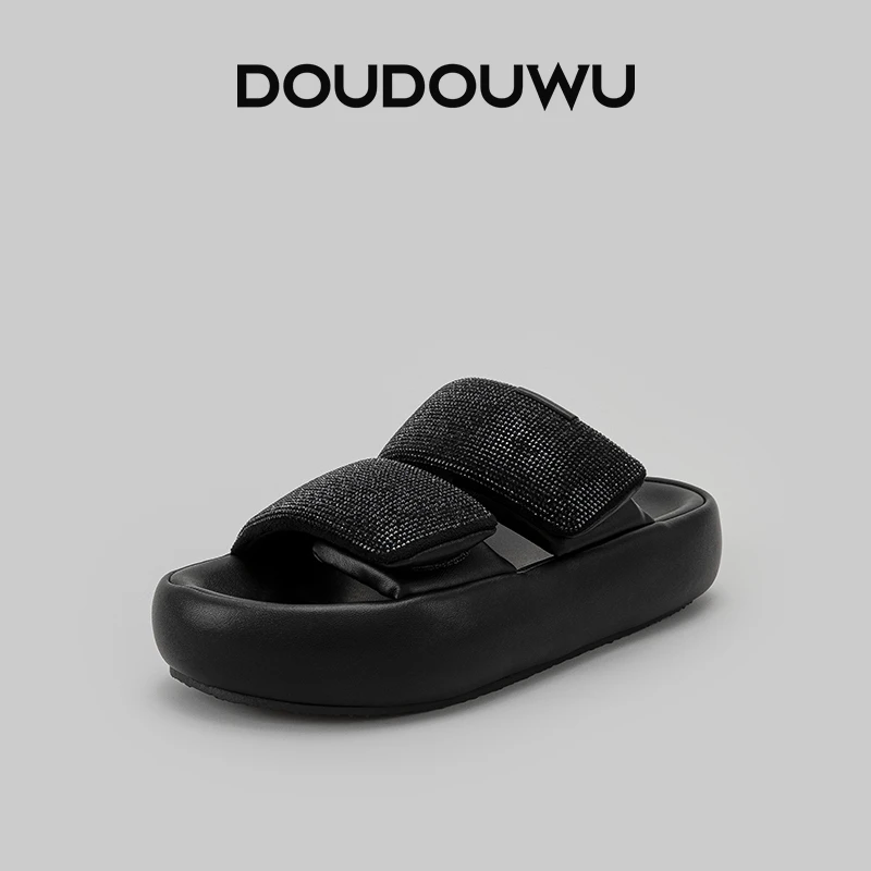 【邢珍专属】DDW厚底拖鞋女2025新款夏季韩版潮休闲时尚一脚蹬女鞋