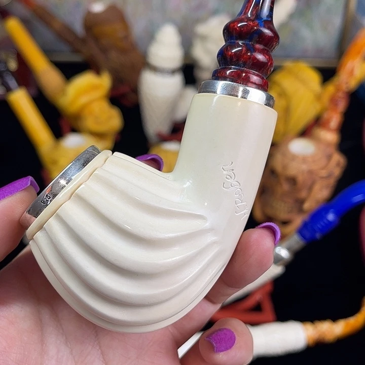 海泡石大号空腔螺旋苹果04