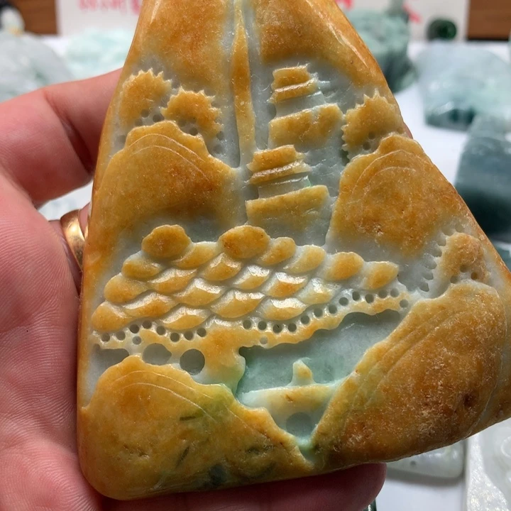 颈饰未镶嵌翡翠保真天然a货翡翠