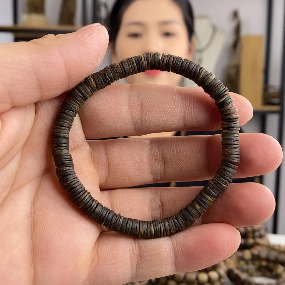 手串沉香沉水奇楠片片0.6单圈5.2克