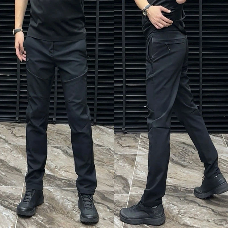 秋冬潮流百搭休闲裤潮牌简约男士长裤男士修身冲锋裤男款冬款裤子
