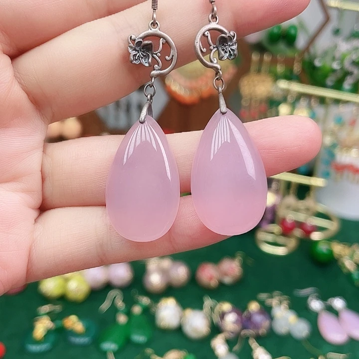 玛瑙/玉髓耳钉合金