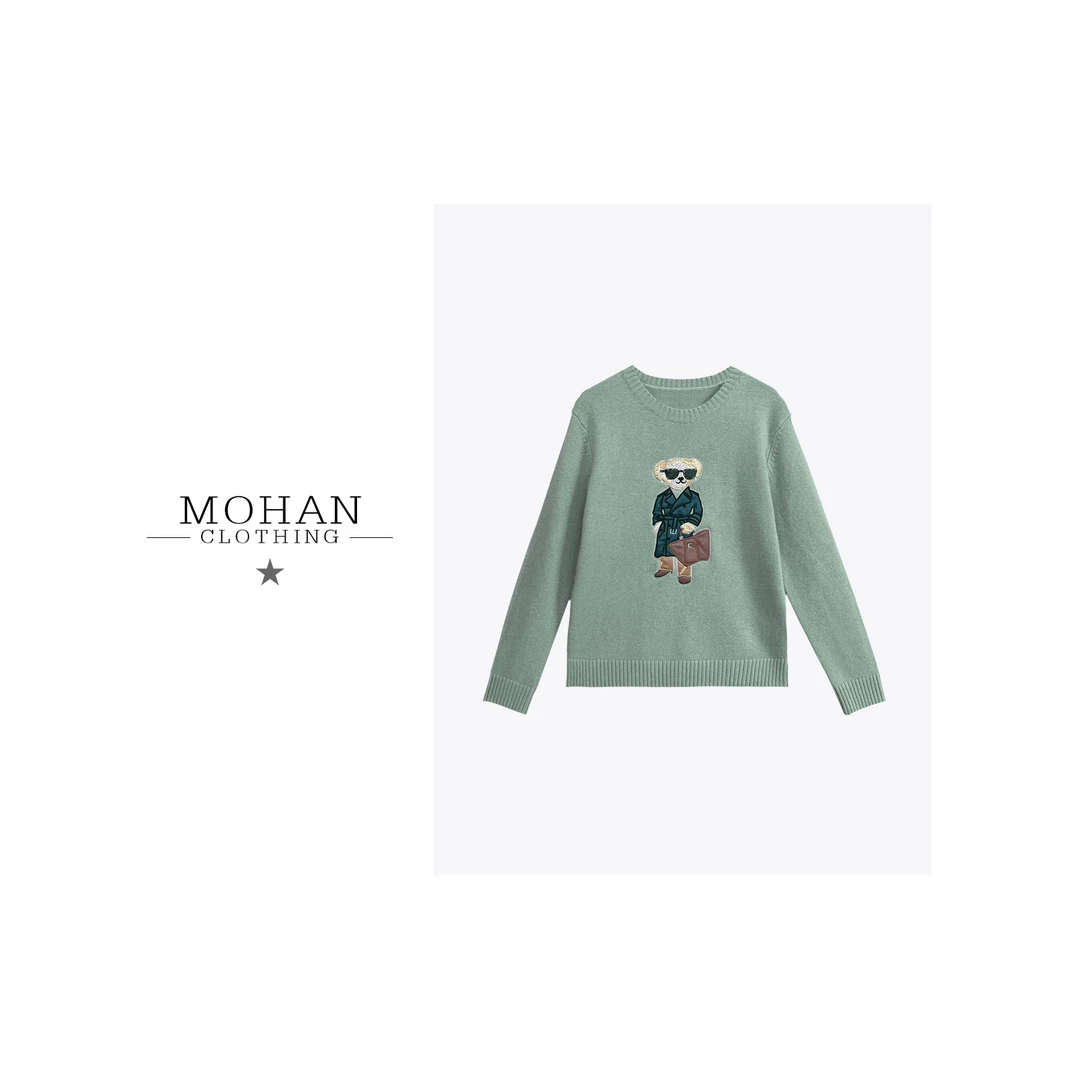 CLOTHING/墨含高奢时尚潮流气质优雅舒适简约卡通动漫毛衣WG1601
