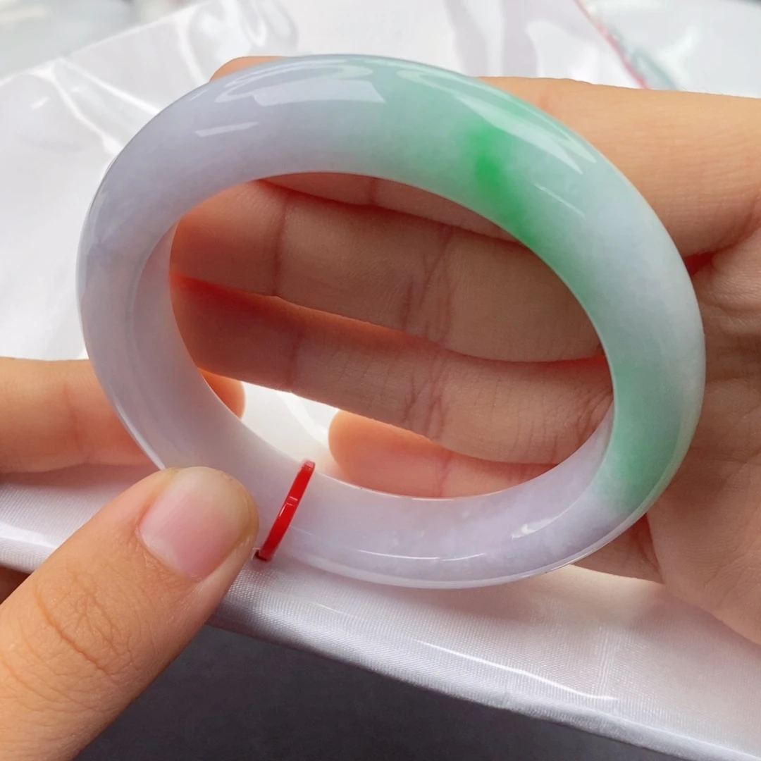 翡翠未镶嵌手镯5455正圈