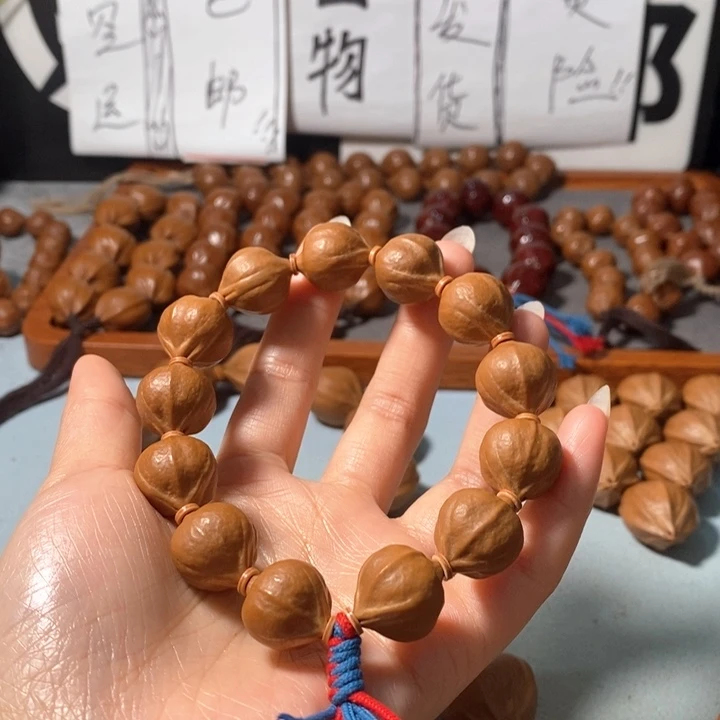 手串橄榄核9161精品蒜头铁核12+1颗