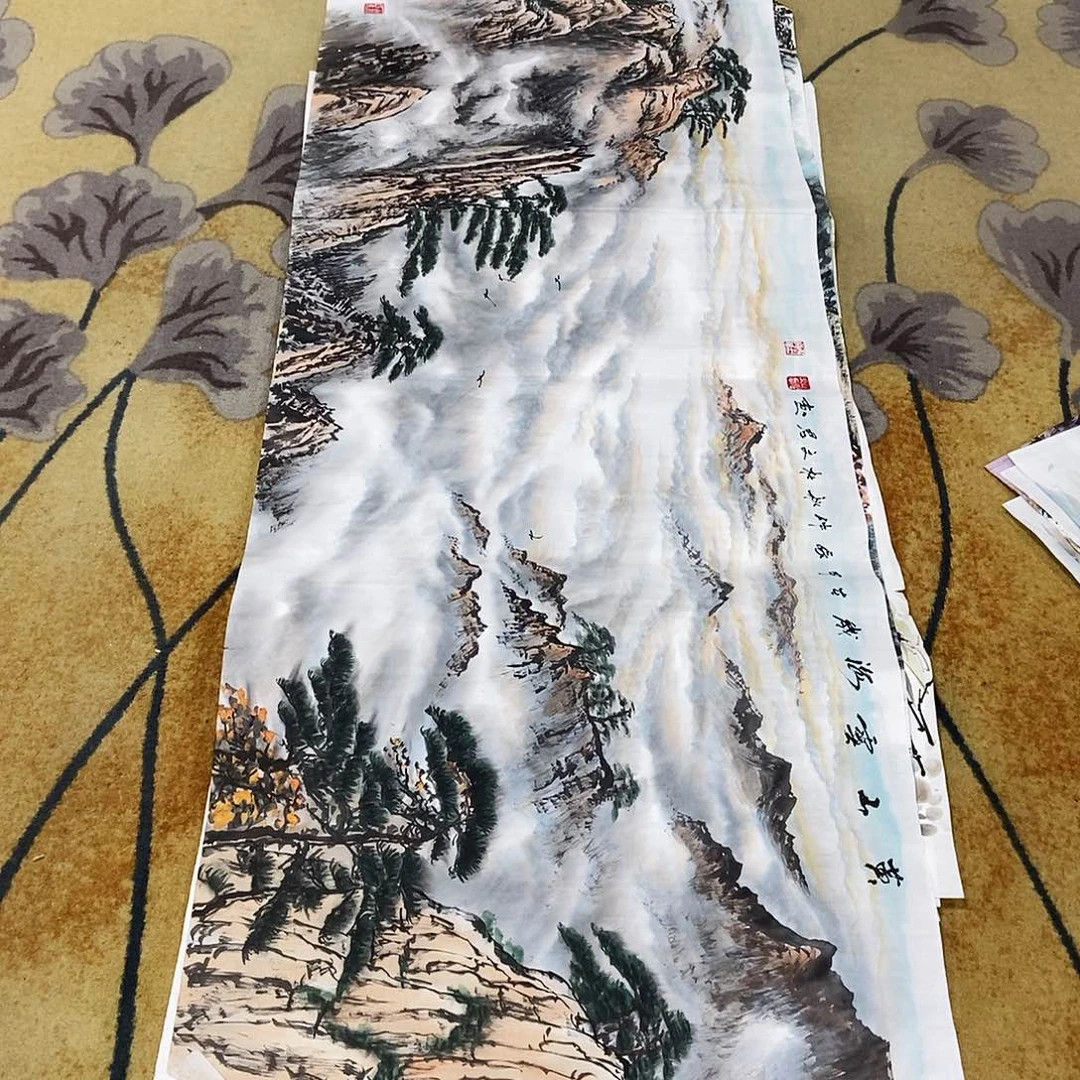 国画胡*林杜文军手绘作品欣赏70.180